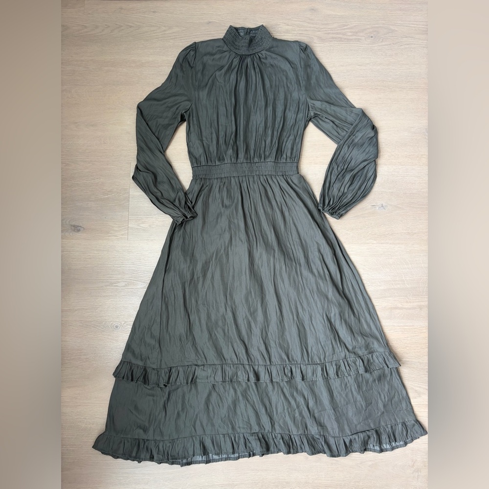 Women’s Olive Long Sleeve Maxi Dress